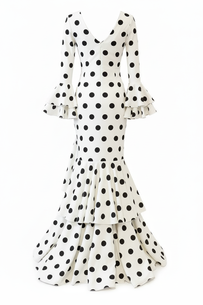 White Flamenco Dress - Pureza Moderna | Ref. M0491