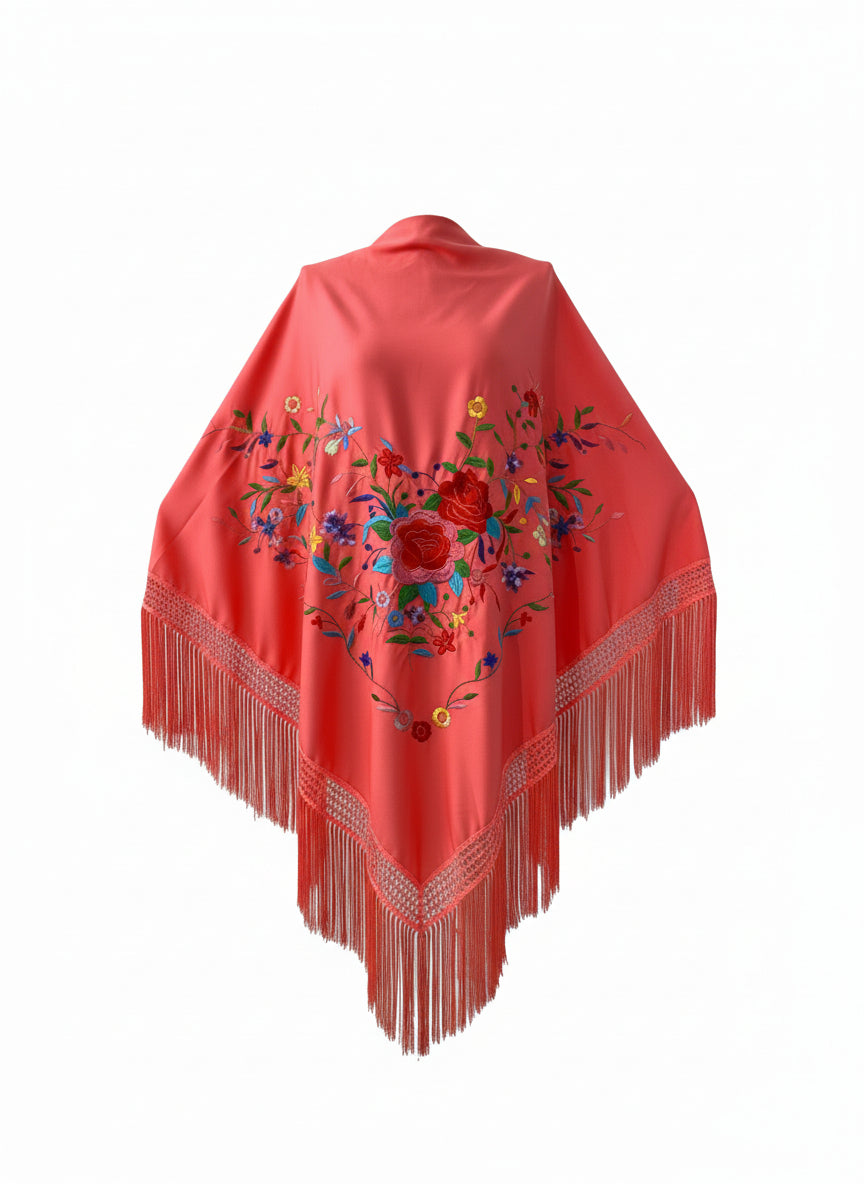 MANTÓN CORAL CON COLOR MT180-91