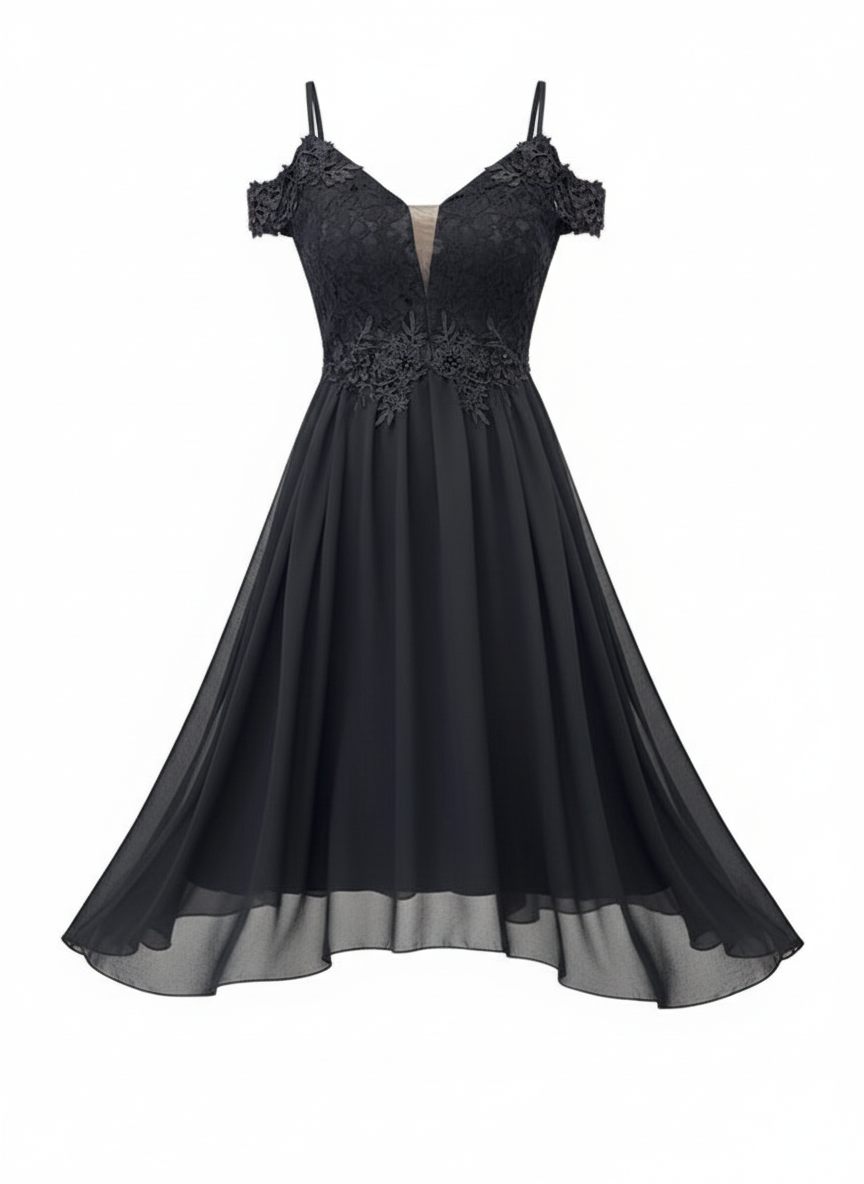 VESTIDO CORTO NEGRO 6331