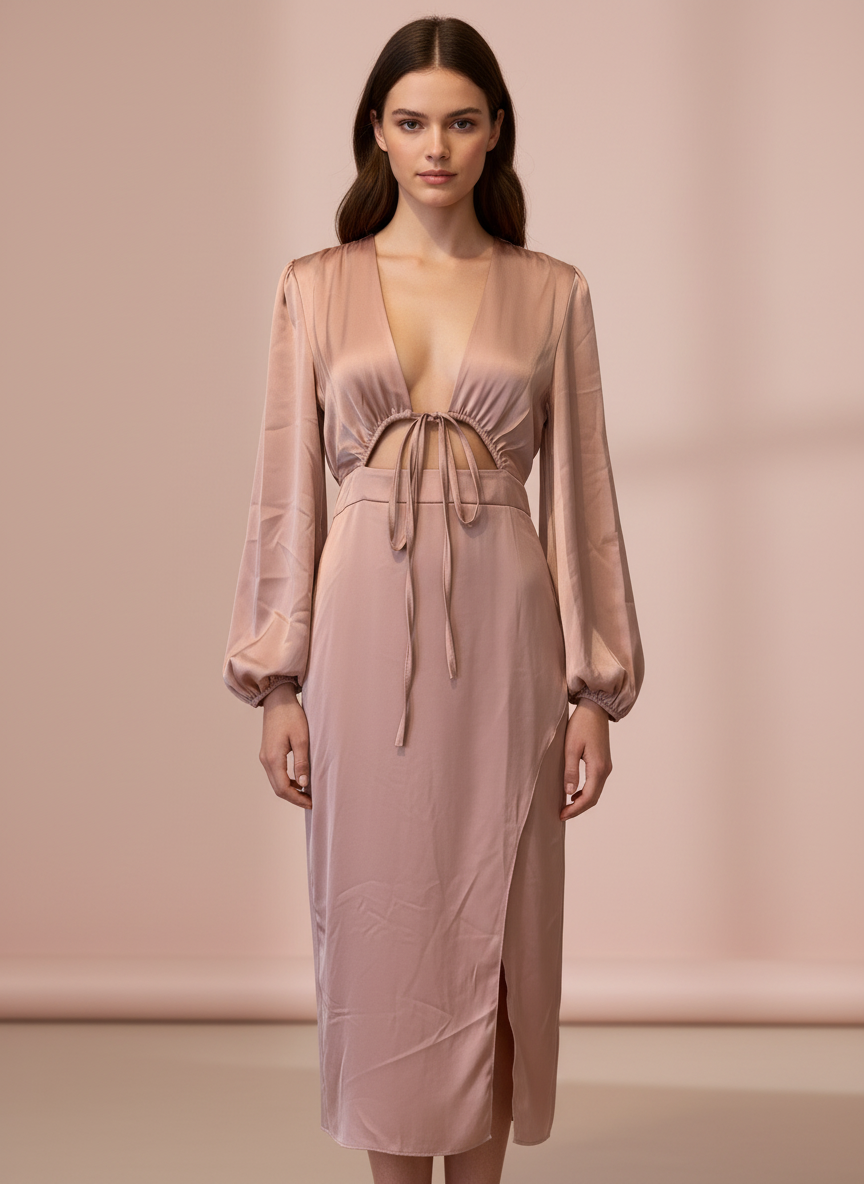 VESTIDO CORTO ROSA NUDE 51039