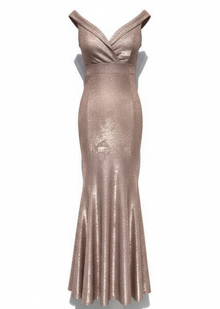 VESTIDO LARGO - CHAMPAGNE - 8813