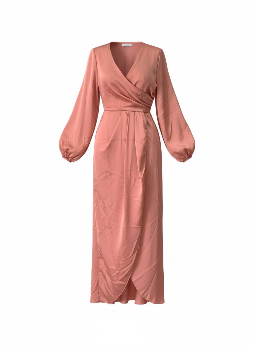 VESTIDO CORTO ROSA SALMÓN 51136