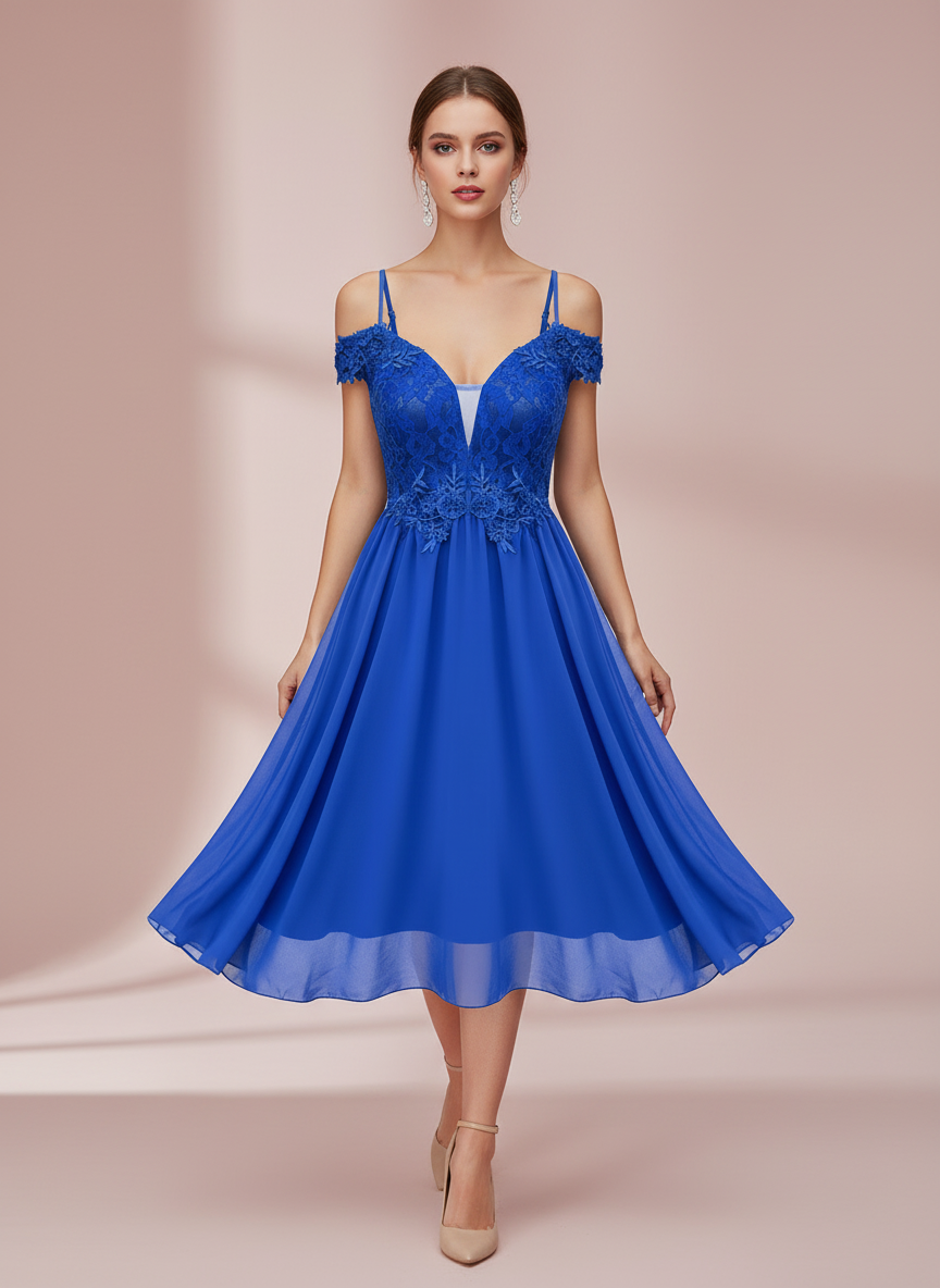 VESTIDO CORTO AZUL 6331