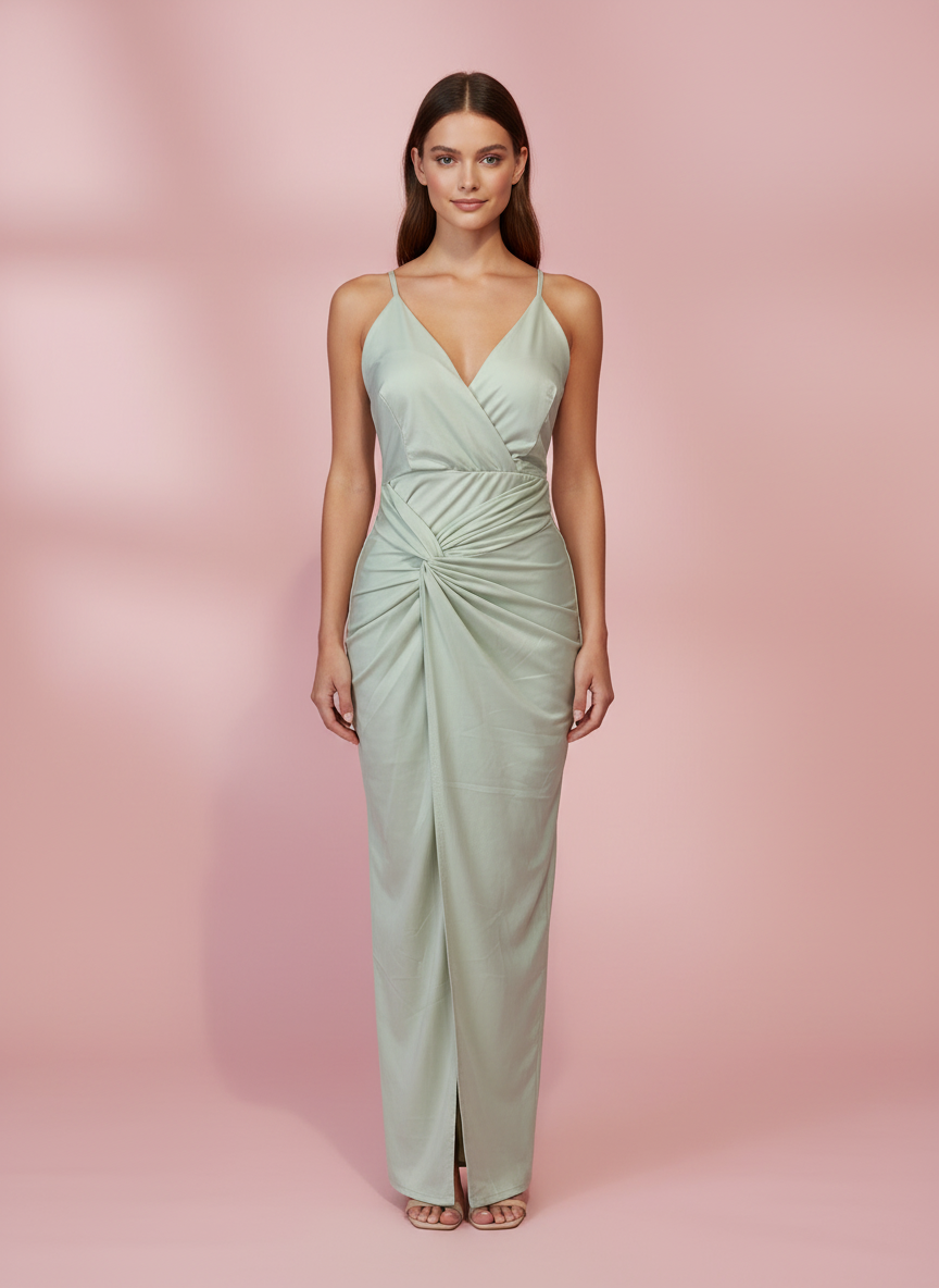 MINT GREEN LONG DRESS 50873