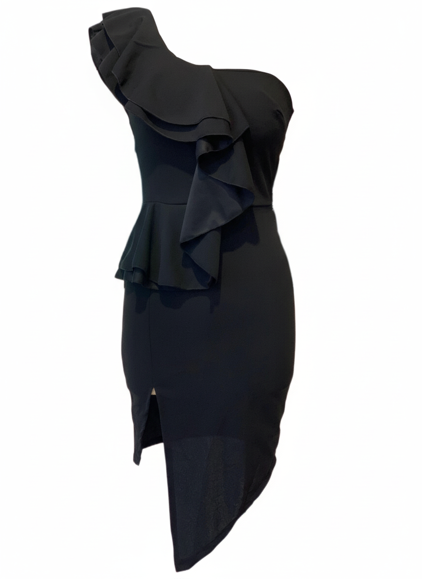 SHORT BLACK DRESS 23595