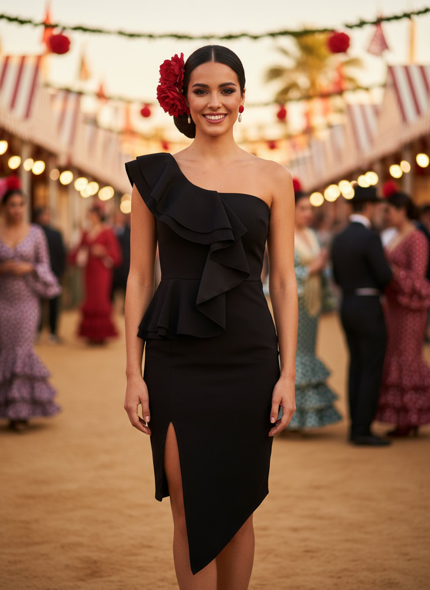 VESTIDO CORTO NEGRO 23595