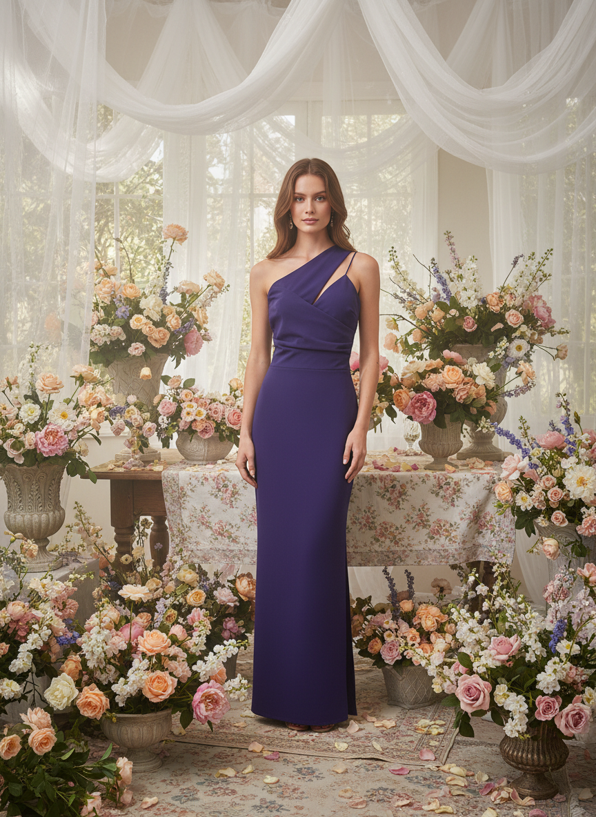 VESTIDO LARGO MORADO 22818