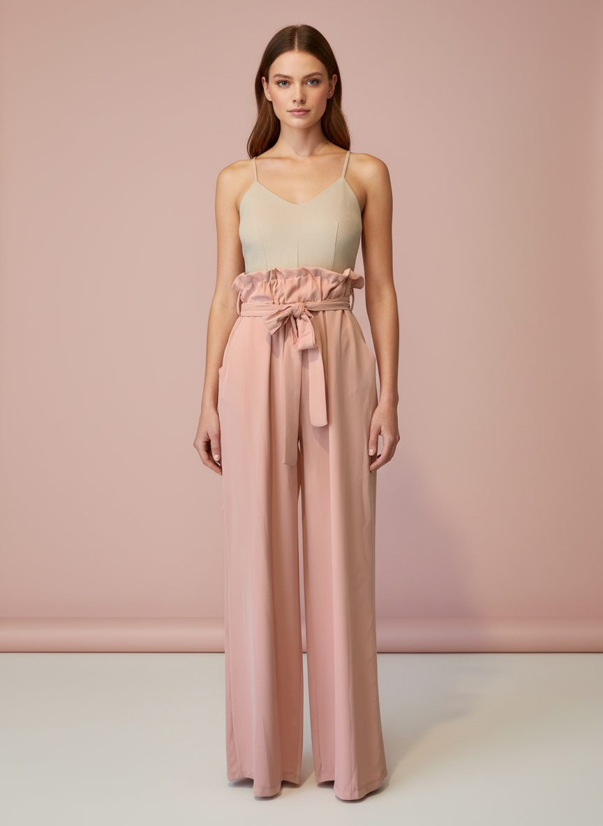 PANTALÓN PALAZZO ROSA BEBÉ 2451