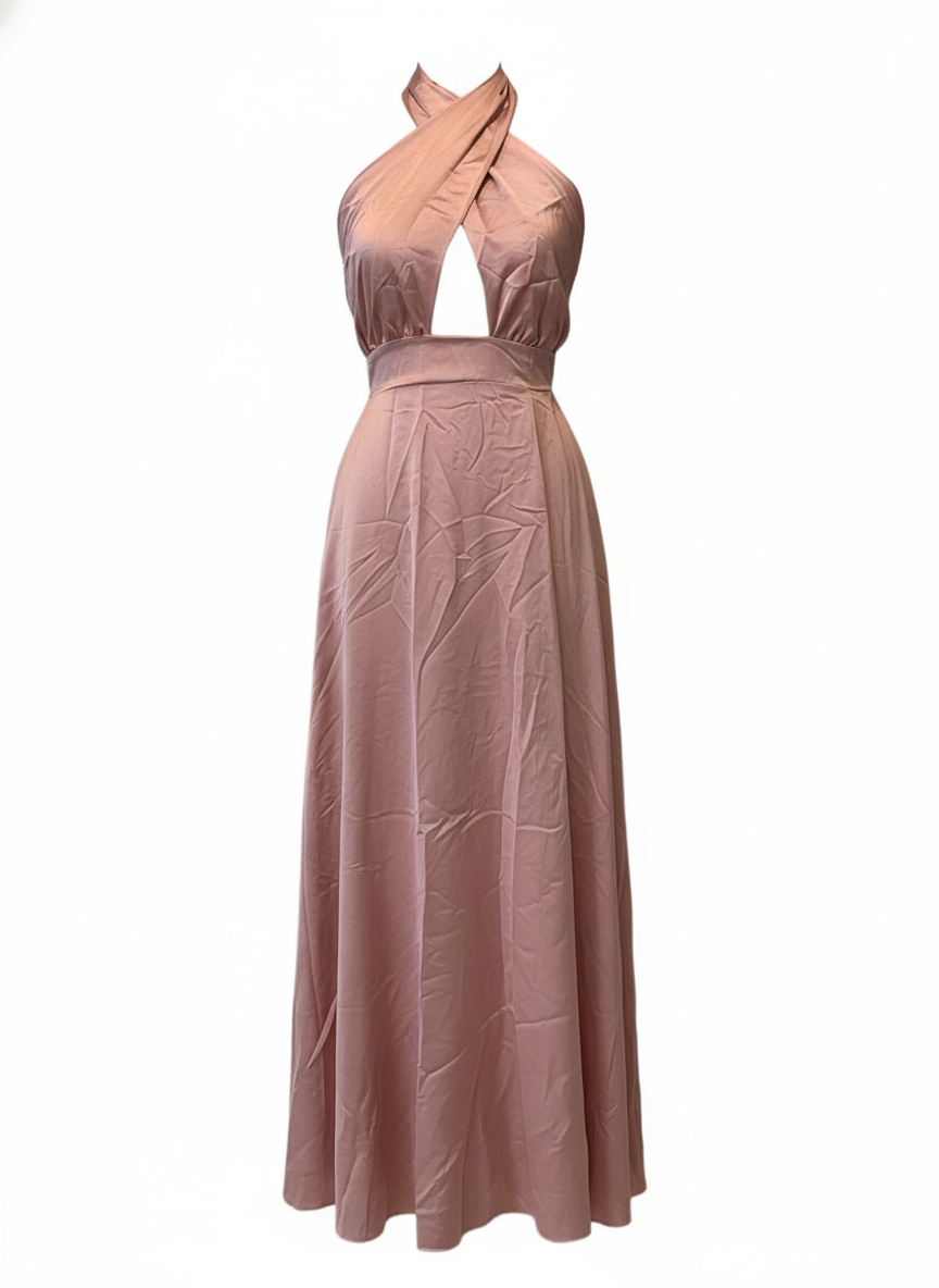 NUDE PINK LONG DRESS 50785