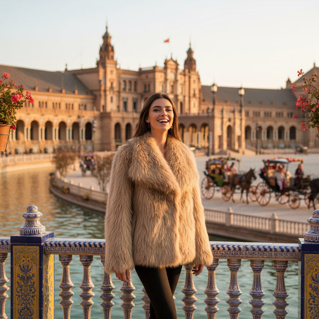 EMMA WU SELECTION Winter Plush Coat, Fashionable, Warm, Thick, Fluffy, Lapel Jacket, Outerwear, Casual, Long Sleeve Tops, Women's Clothing