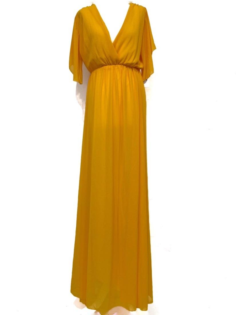 VESTIDO LARGO AMARILLO MANGO 4883