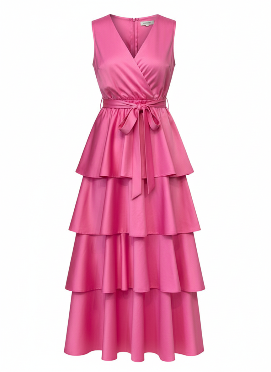 VESTIDO CORTO ROSA 20790