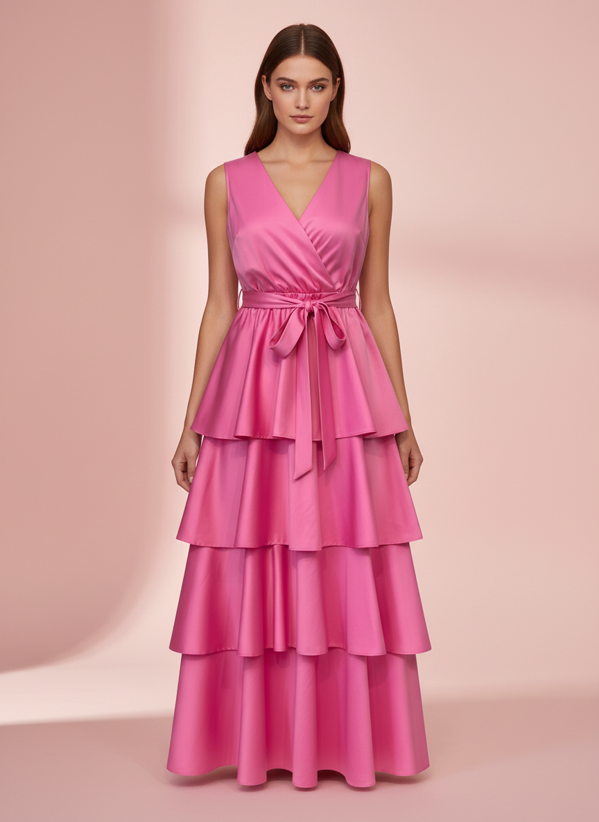 VESTIDO CORTO ROSA 20790