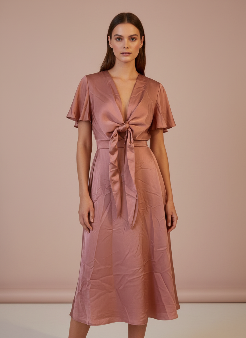 VESTIDO CORTO ROSA SALMÓN 51022