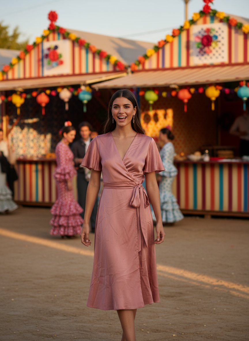 VESTIDO CORTO ROSA SALMÓN 51022