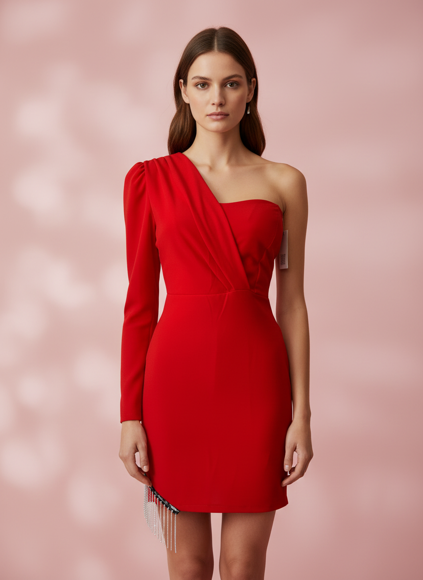 SHORT RED DRESS 25172