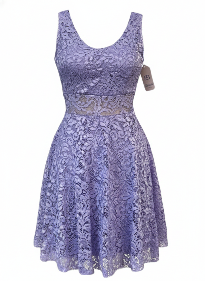 VESTIDO CORTO LILA MALVA 2623