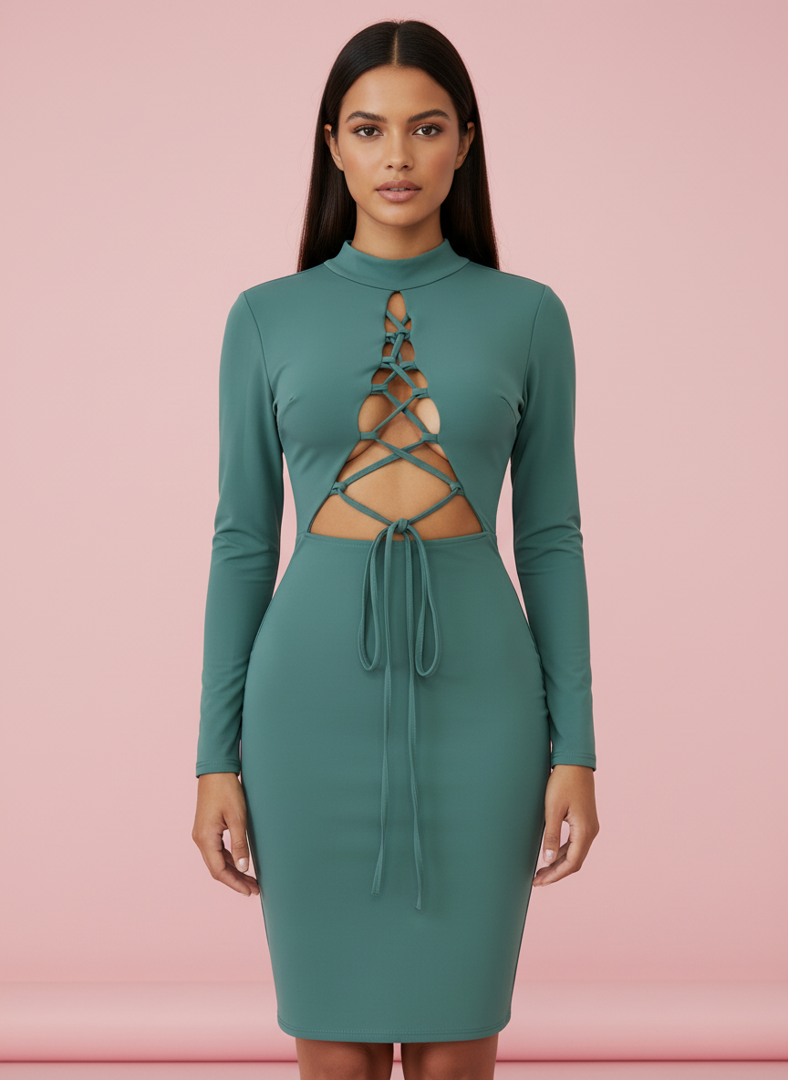 VESTIDO CORTO VERDE QUIRÓFANO 22263