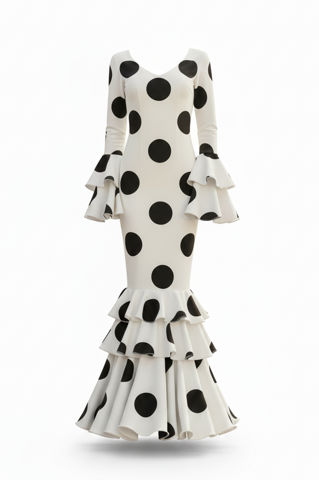 White Flamenco Dress - Pureza Premium | Ref. 21045
