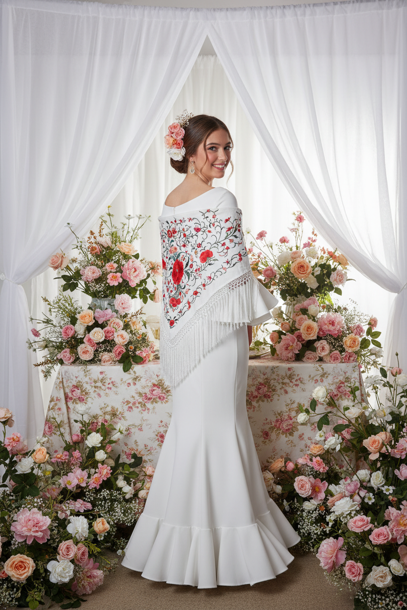 Mantoncillo Triangular 150cm mt2003blancoconcolor