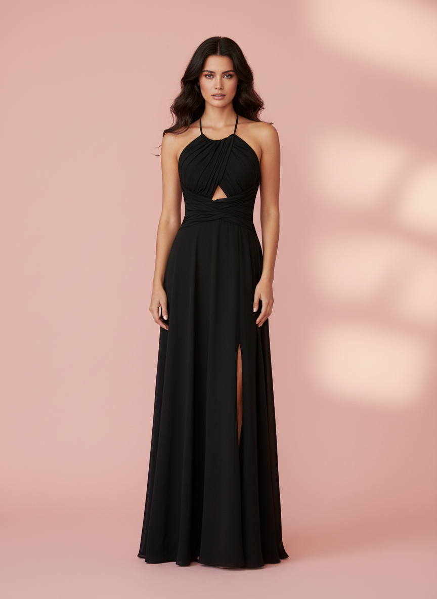 LONG BLACK DRESS 98289
