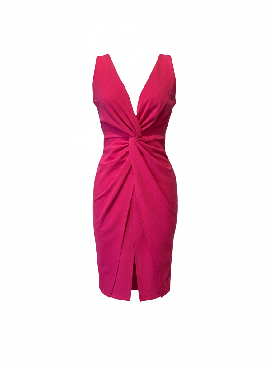 VESTIDO CORTO FUCSIA 23438