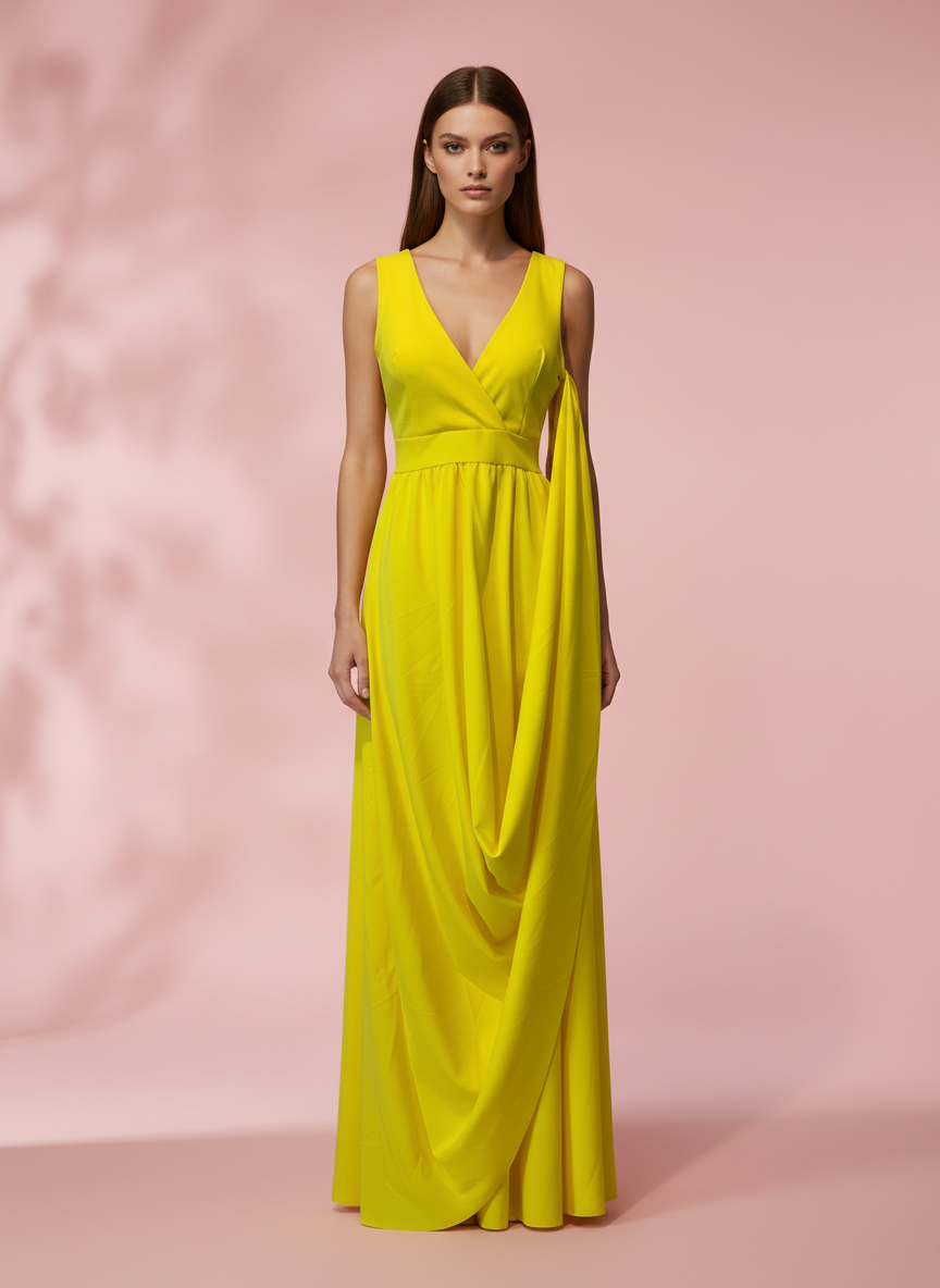 LONG YELLOW DRESS 9914