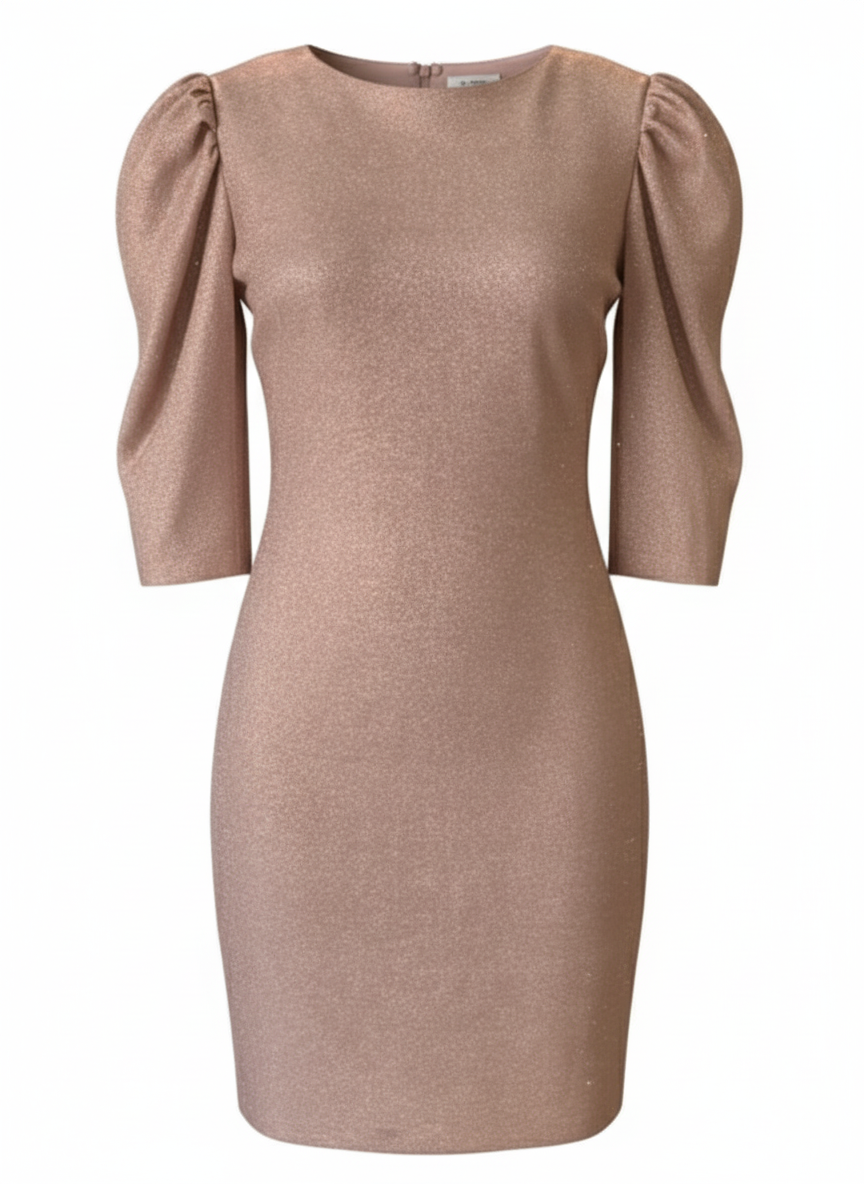 VESTIDO CORTO CHAMPAGNE 8816