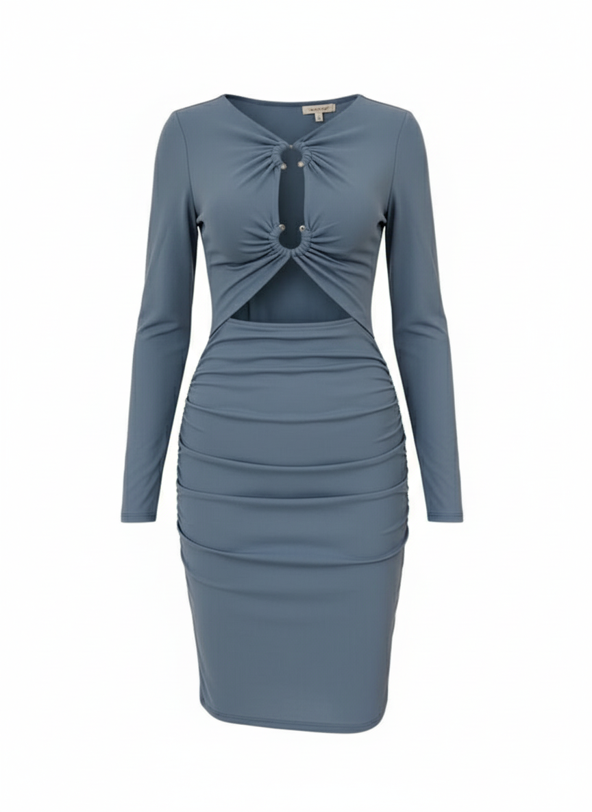 VESTIDO CORTO AZUL LAGO 22264