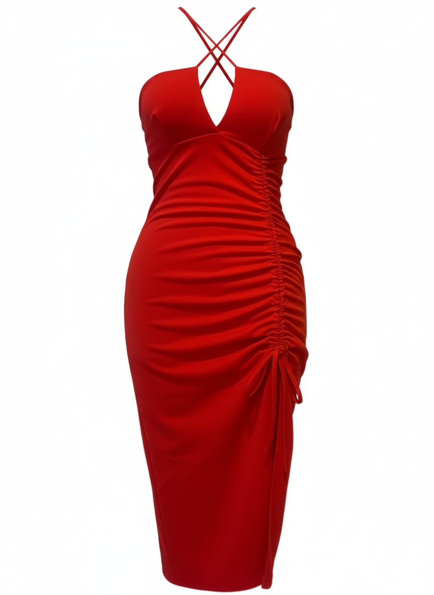 VESTIDO CORTO ROJO 23208