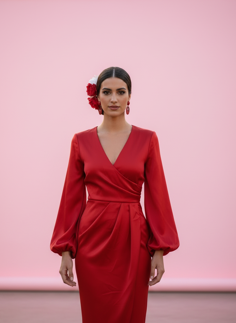 VESTIDO CORTO ROJO 51136