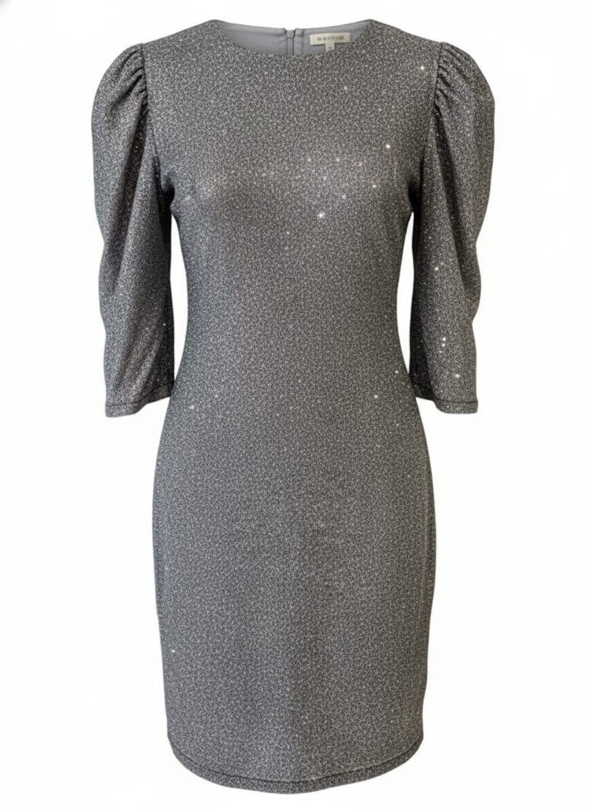 VESTIDO CORTO GRIS OSCURO 8816