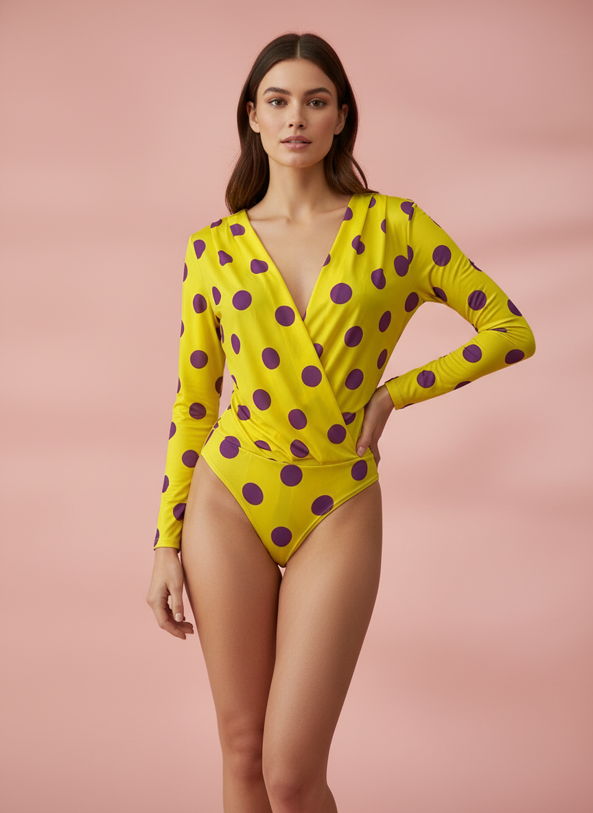 Body Cruzado Amarillo Vibrante 5198E EMMA WU DESIGN