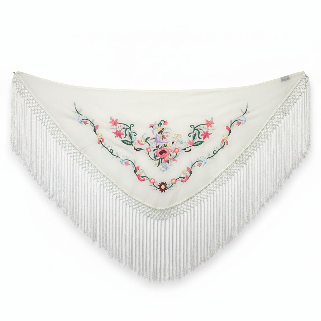 Mantoncillo Triangular 150cm mt22a-04blancoconcolor