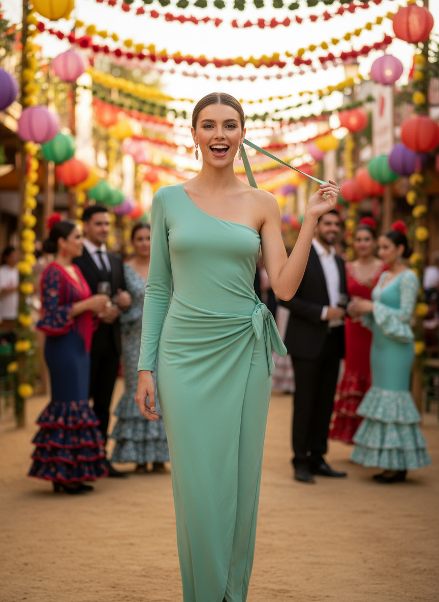 MINT GREEN LONG DRESS 4746A