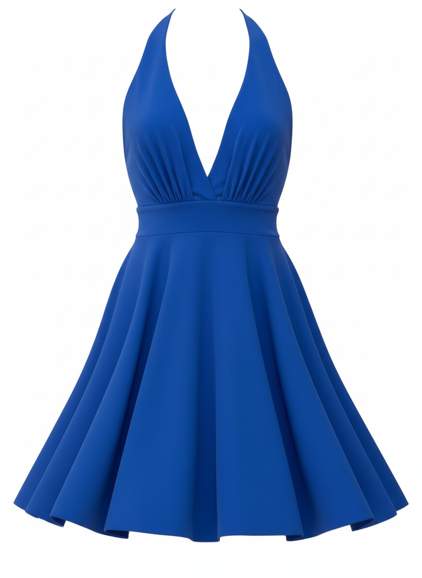 VESTIDO CORTO AZUL 3246