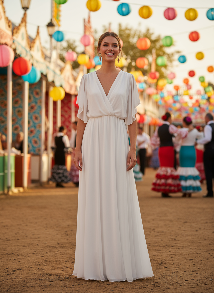 LONG WHITE DRESS 4883