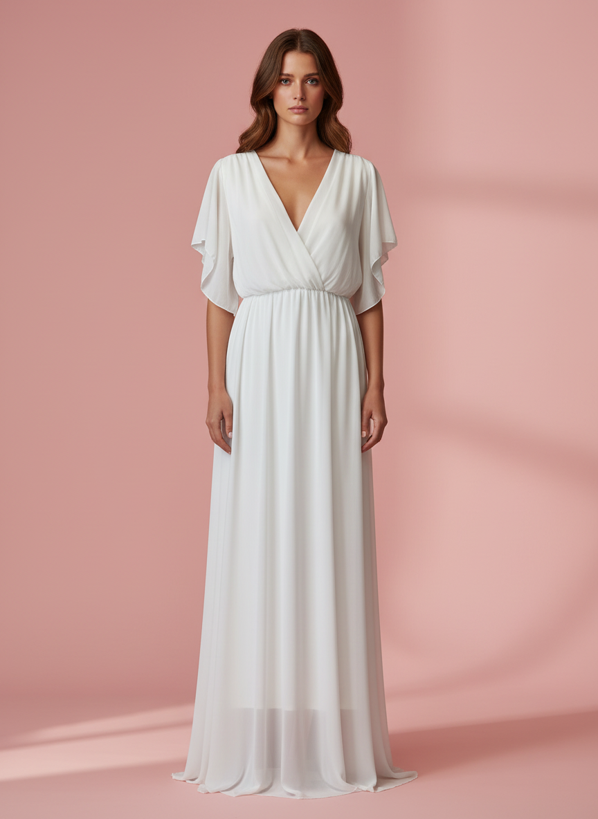 LONG WHITE DRESS 4883