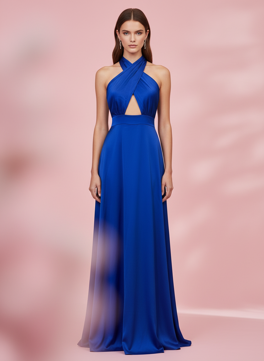 ELECTRIC BLUE LONG DRESS 50785