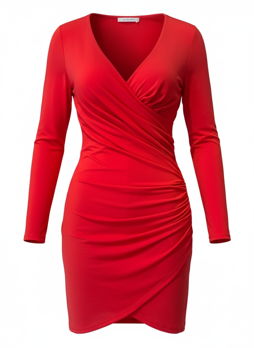 VESTIDO CORTO ROJO 22055 22025