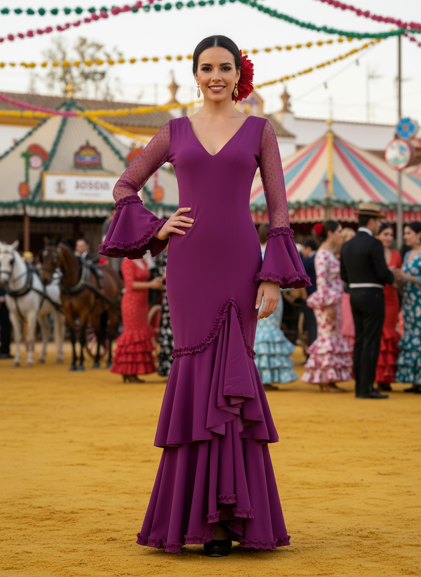 TRAJE FLAMENCA BUGANVILLA EMMA WU DESIGN X FLAMENCA EM223