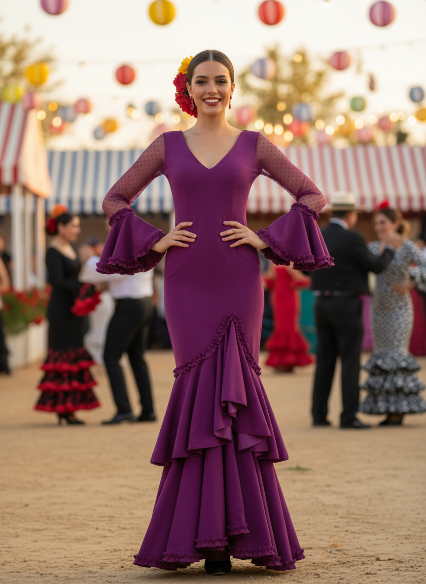 TRAJE FLAMENCA BUGANVILLA EMMA WU DESIGN X FLAMENCA EM223