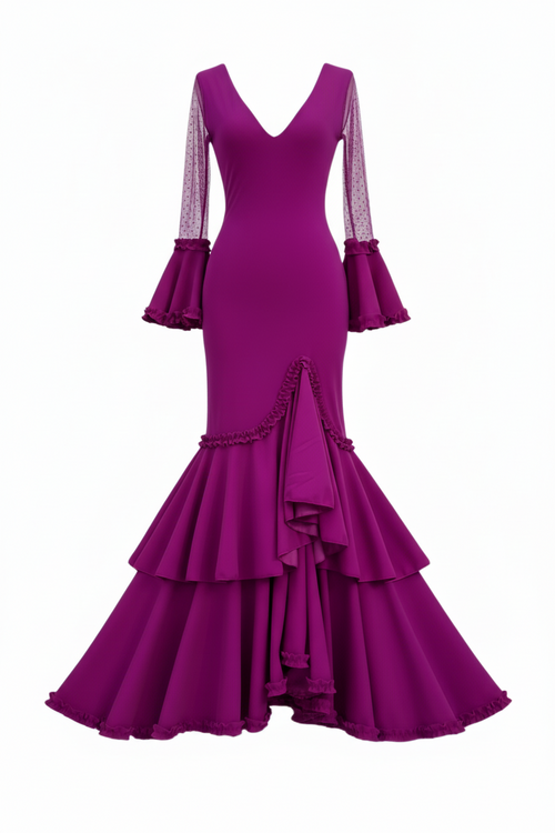 Bougainvillea Flamenco Dress - Premium Italian Lycra | Ref. EM223