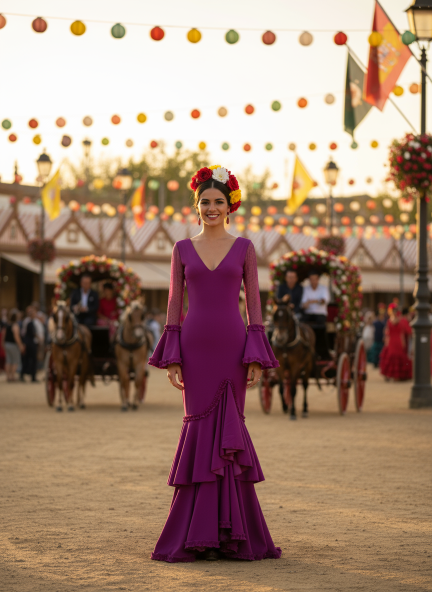 TRAJE FLAMENCA BUGANVILLA EMMA WU DESIGN X FLAMENCA EM223