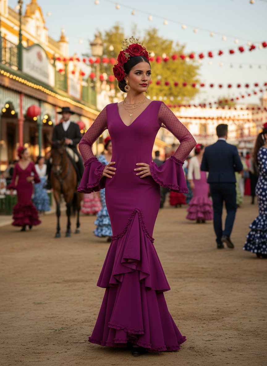 TRAJE FLAMENCA BUGANVILLA EMMA WU DESIGN X FLAMENCA EM223