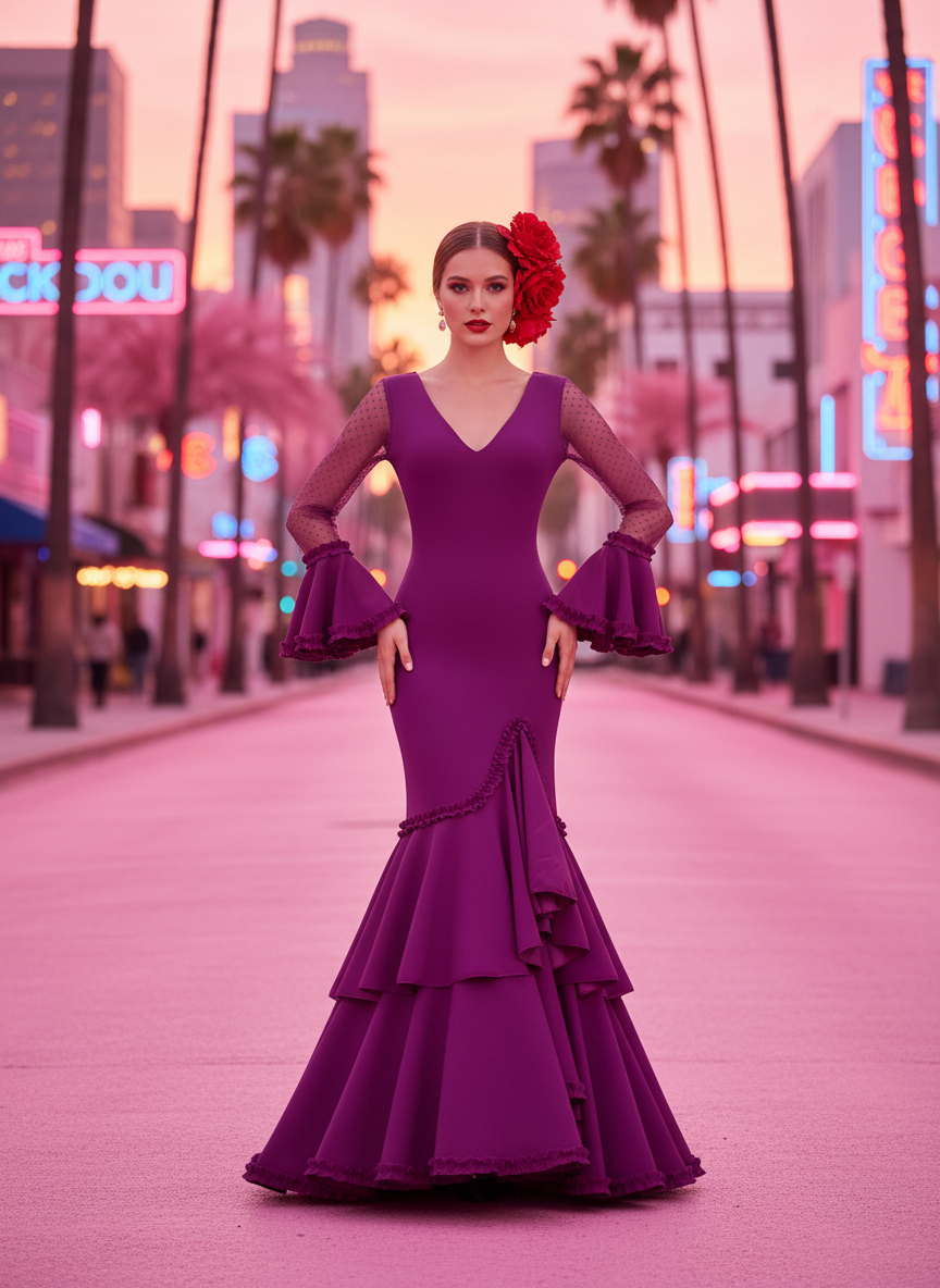 TRAJE FLAMENCA BUGANVILLA EMMA WU DESIGN X FLAMENCA EM223