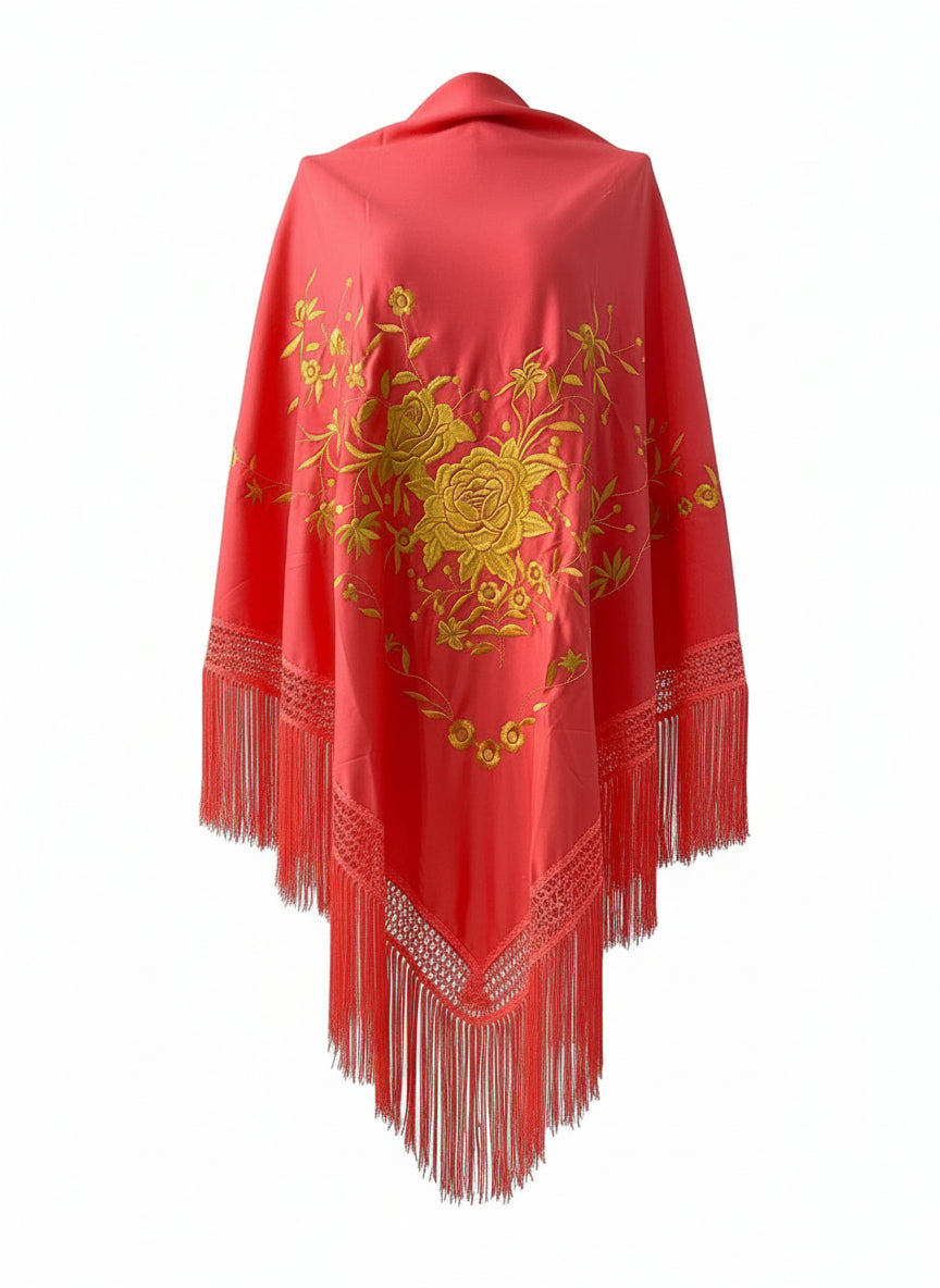 MANTÓN Coral Con Dorado MT180-91
