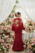MANTONCILLO DE MUJER ROJO CON COLOR Ref:MT25-33