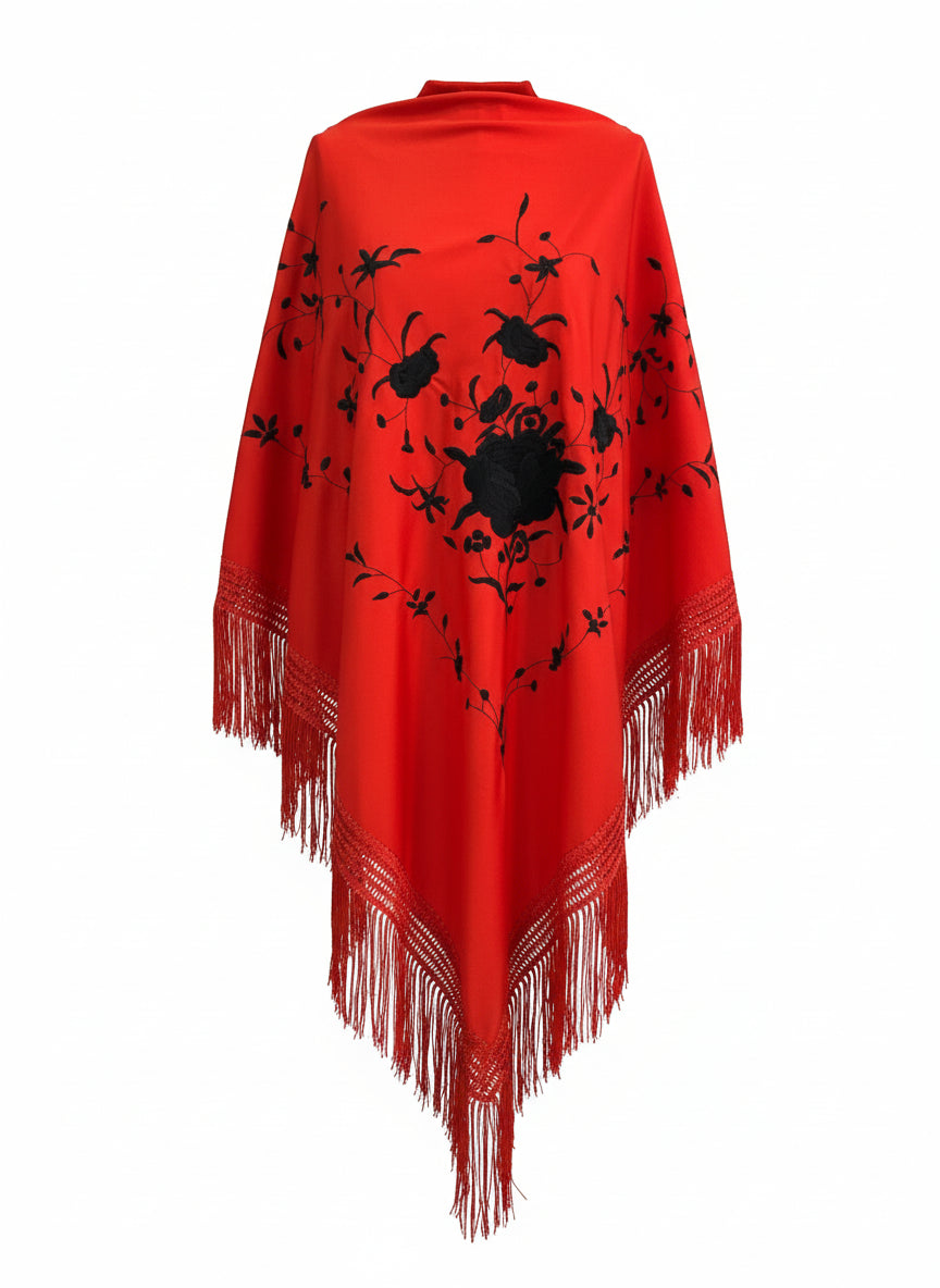 MANTÓN Rojo Con Negro MT180-17