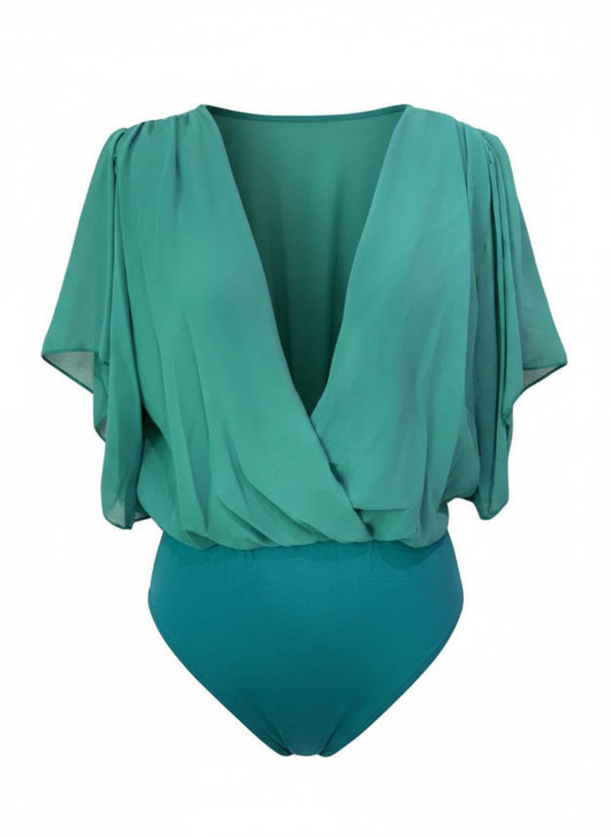 SURGICAL GREEN SHORT SLEEVE BODYSUIT 3686